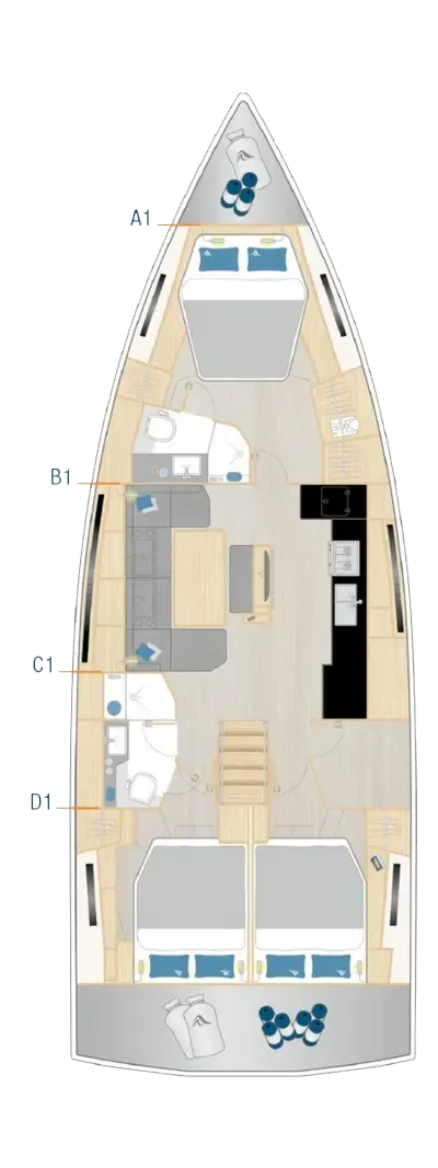 Hanse 460 Layout